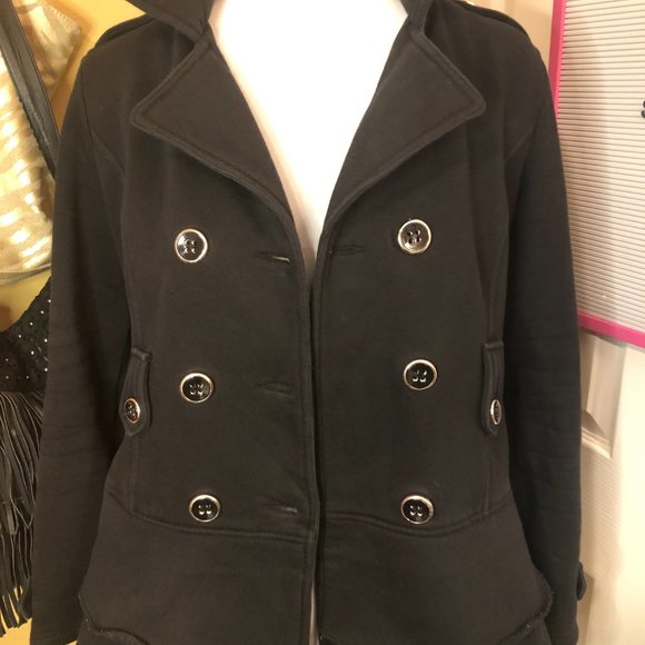 Maurice's Black Pea Coat - Picture 7 of 11